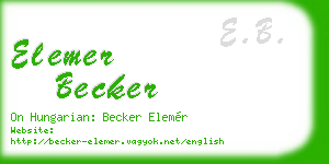 elemer becker business card